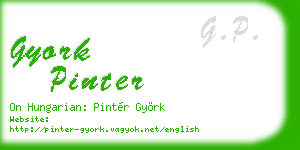 gyork pinter business card